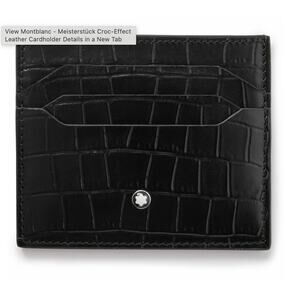 MONTBLANC NEW CROC EFFECT LEATHER CARD HOLDER | NEVER USED, WITH DUSTBAG